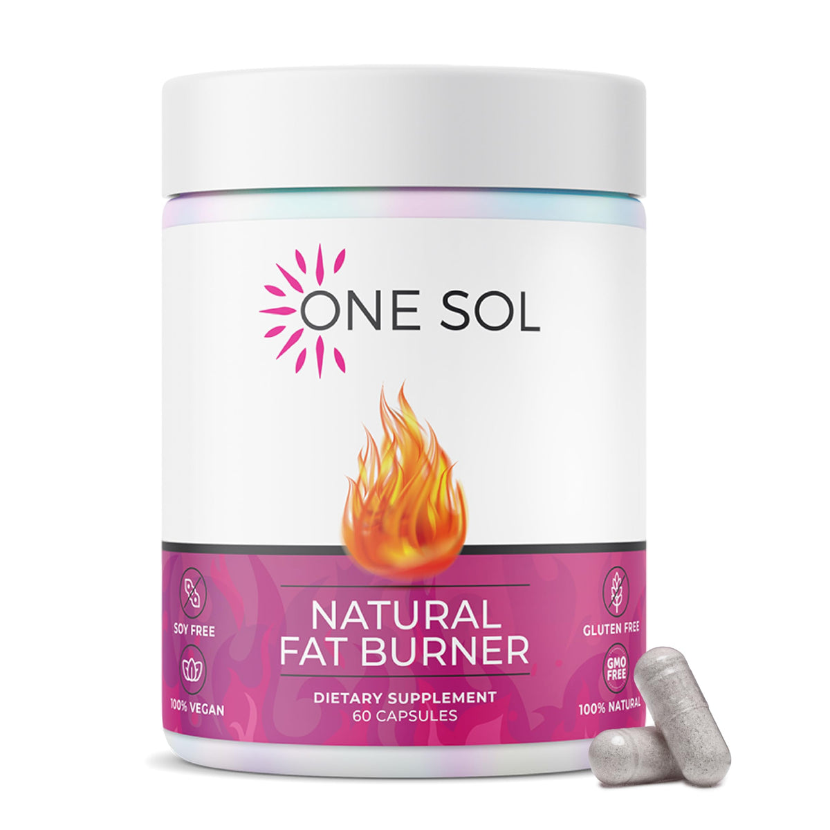 One Sol frente del empaque mostrando diseño y beneficio para metabolismo