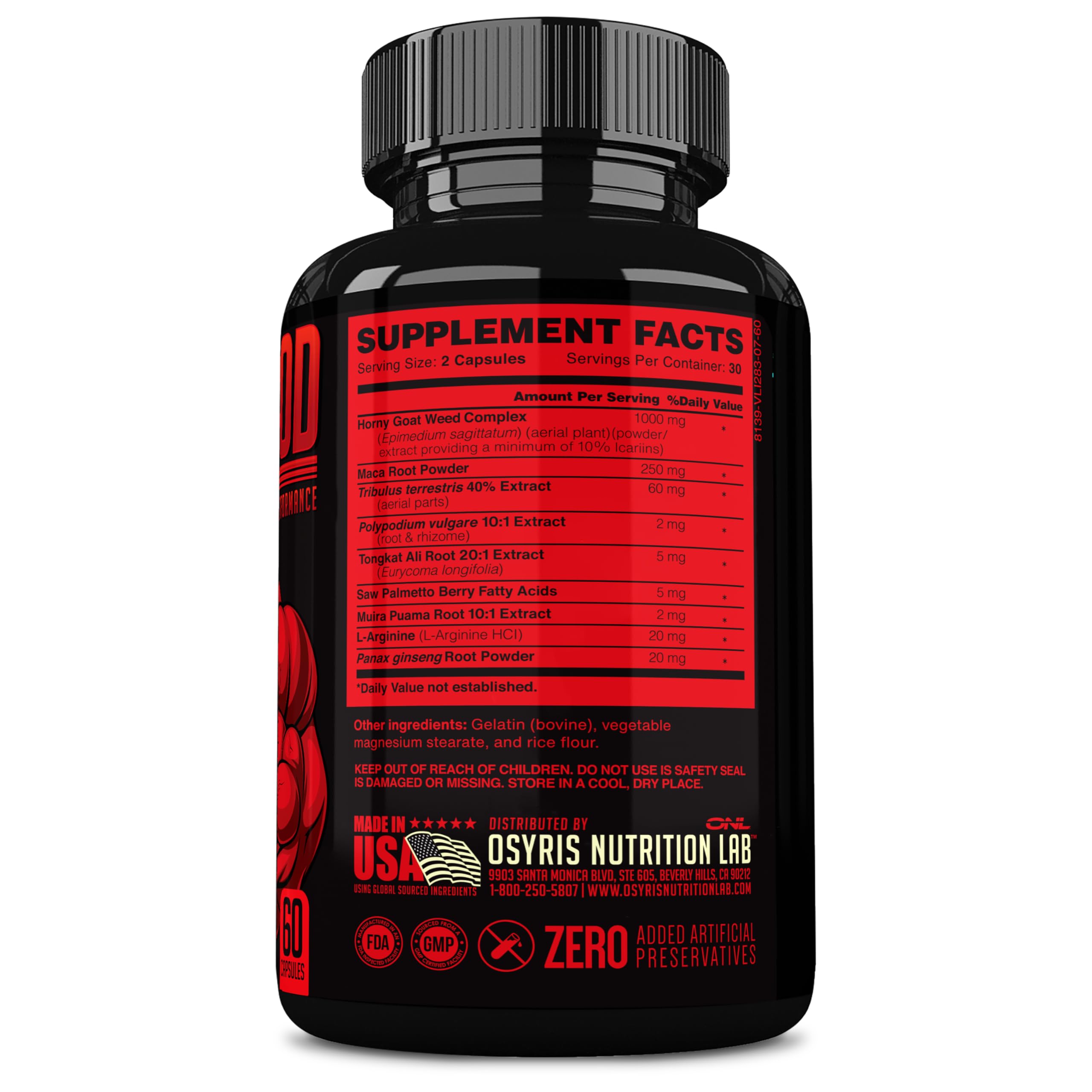 ONL Bull Blood usado antes de entrenamiento, apoya energía durante ejercicio