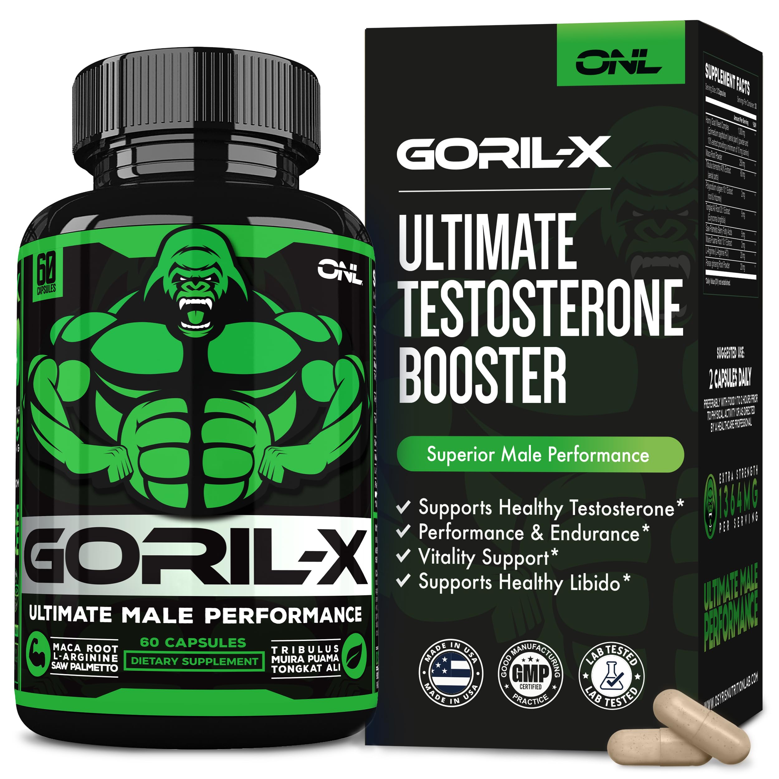 ONL GORIL-X frente del envase mostrando marca y beneficios visibles