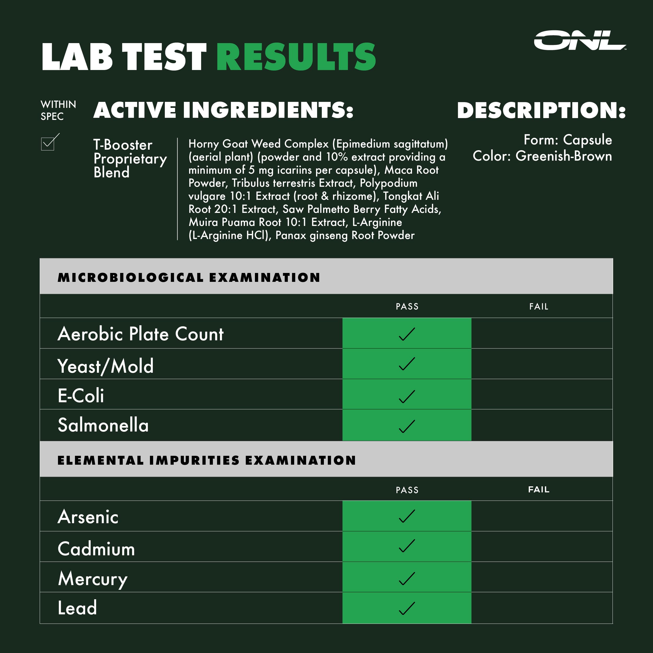 ONL GORIL-X ingredientes naturales enfocados y beneficios de energía