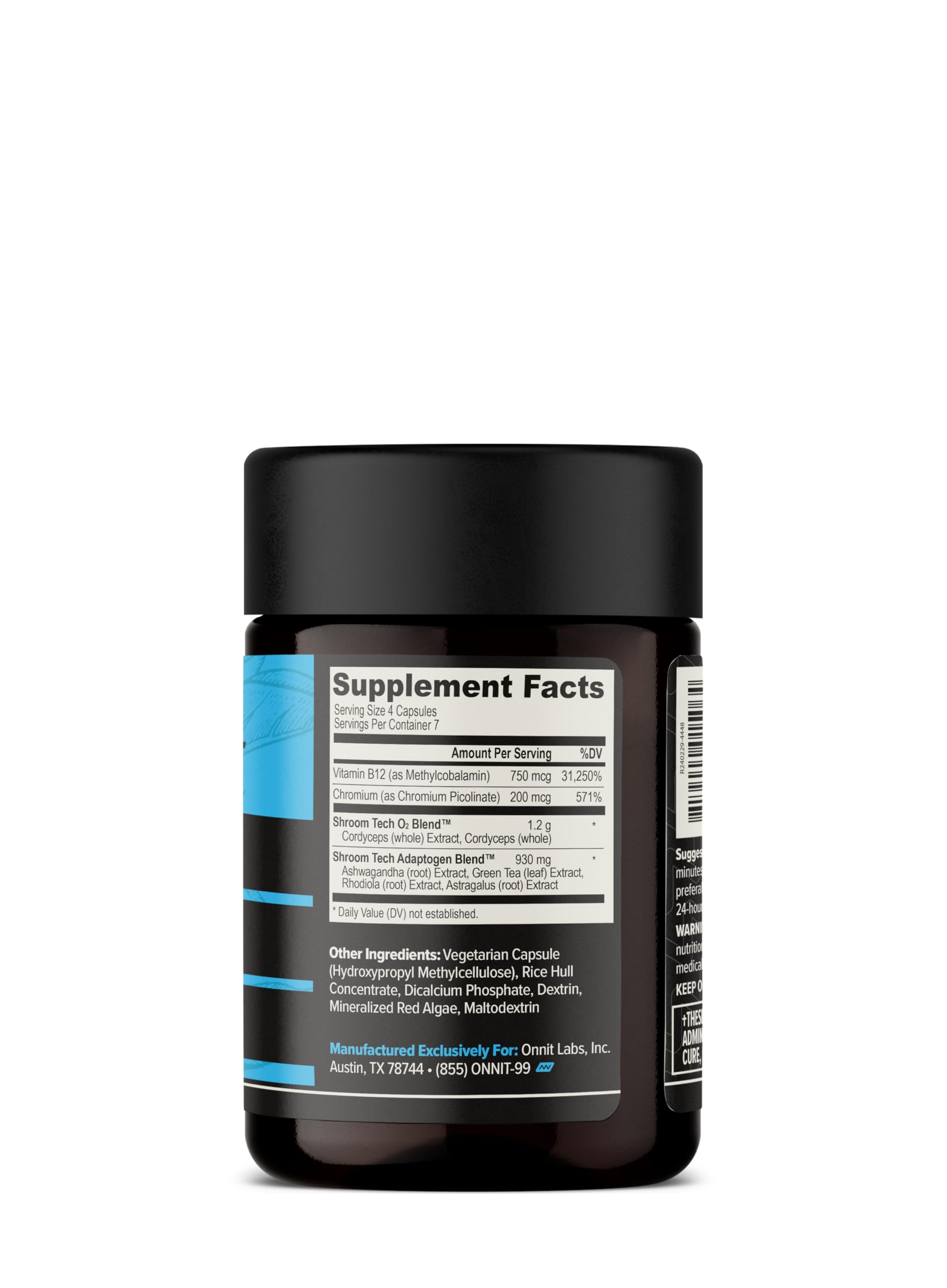 ONNIT Alpha Brain cápsulas en primer plano, detalle de textura para confianza