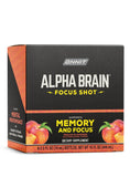 ONNIT Alpha BRAIN enfoque shot etiqueta con certificación IGENTM visible