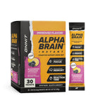 ONNIT Alpha BRAIN frente del empaque muestra conveniencia y marca