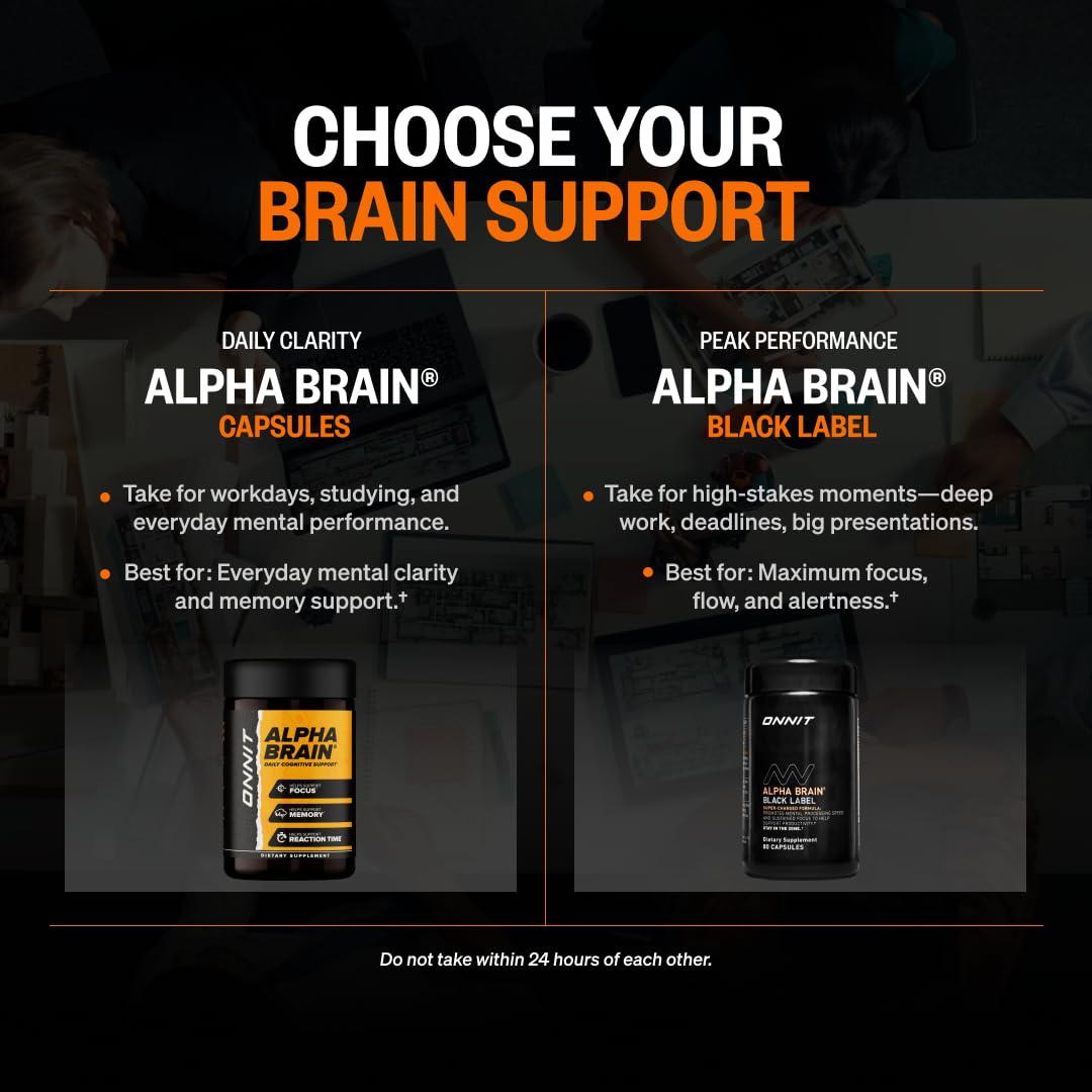ONNIT Alpha BRAIN Lutemax luteína destacado para apoyo visual y atención