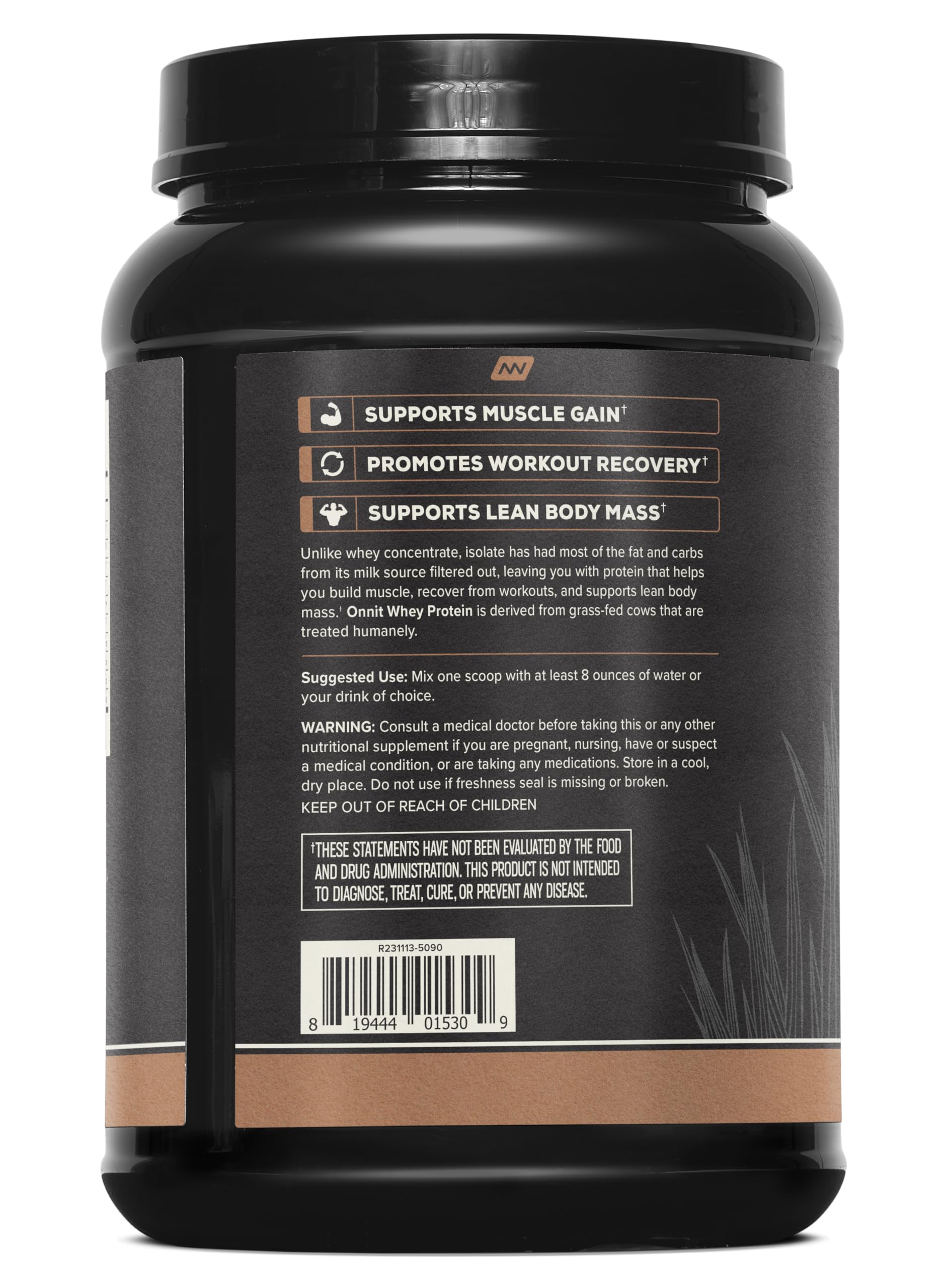 ONNIT polvo textura cercana que destaca solubilidad y pureza
