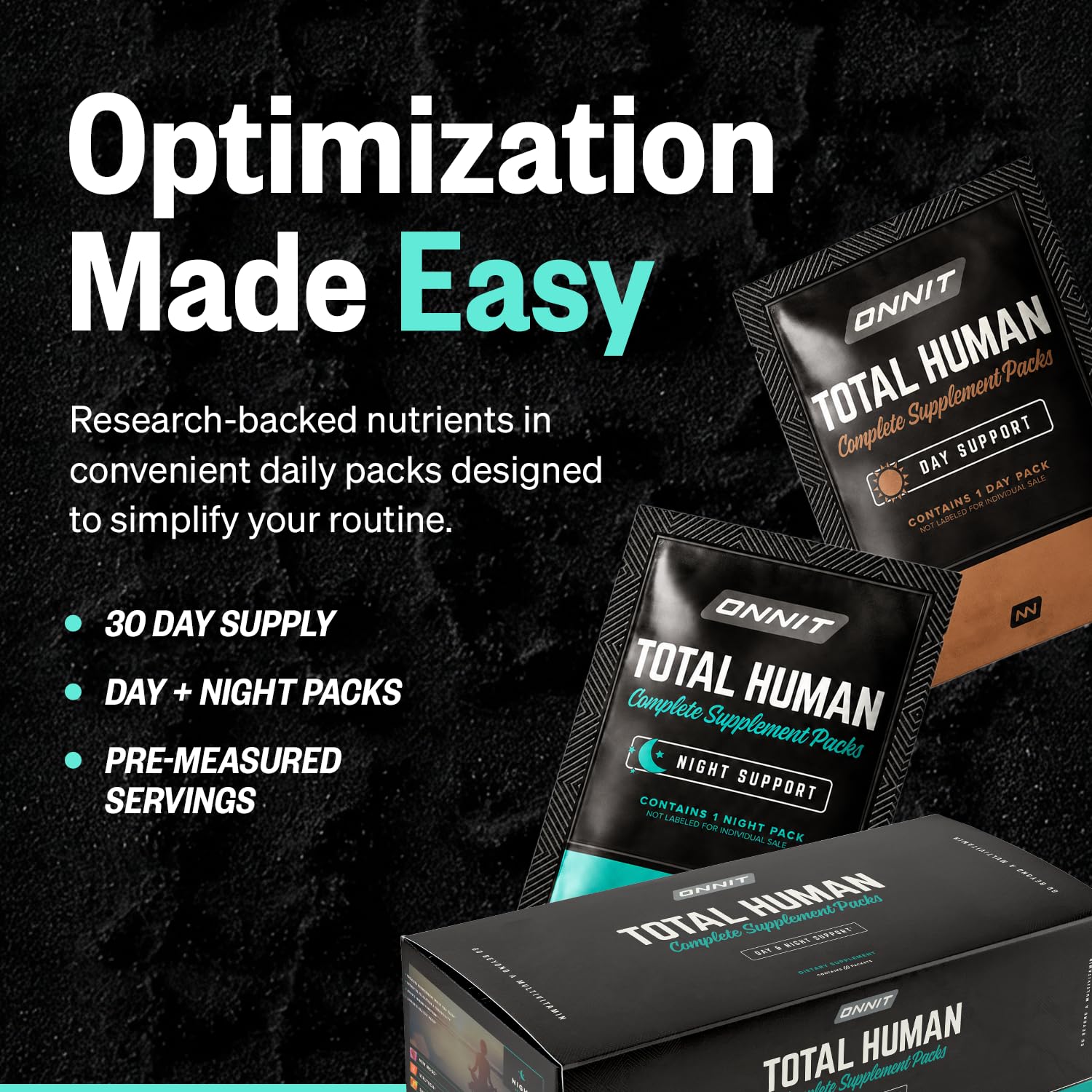 ONNIT sobre Day en mano listo para tomar con el desayuno para energía