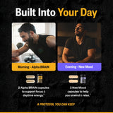 ONNIT uso matutino en escritorio, mayor concentración y productividad