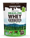 Opportuniteas frente del envase mostrando la marca y sabor chocolate beneficios de proteína pura
