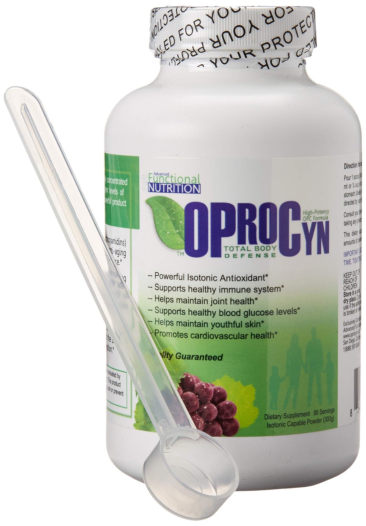 OProCyn envase frontal 300 g con etiqueta clara y beneficios visibles