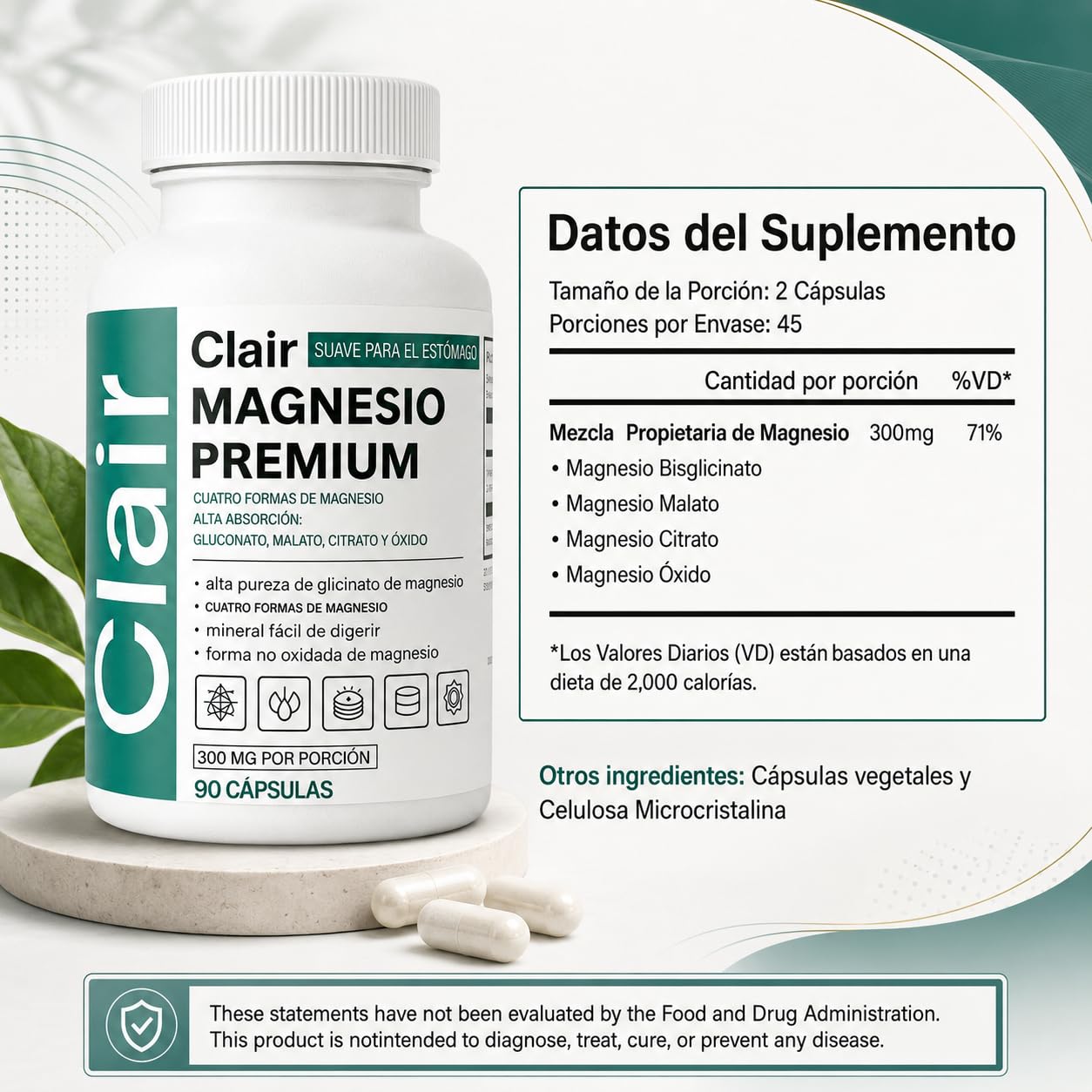 Optifusion Clair detalle de la cápsula que muestra textura y calidad vegana del recubrimiento