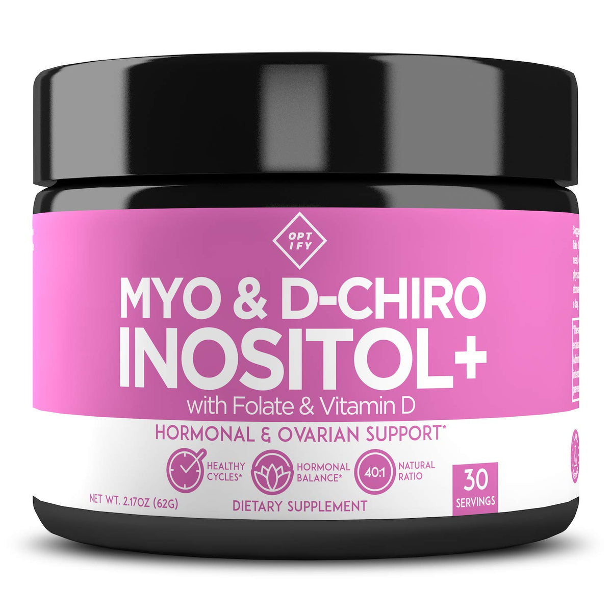 Optify frente del envase mostrando marca y beneficio de equilibrio hormonal