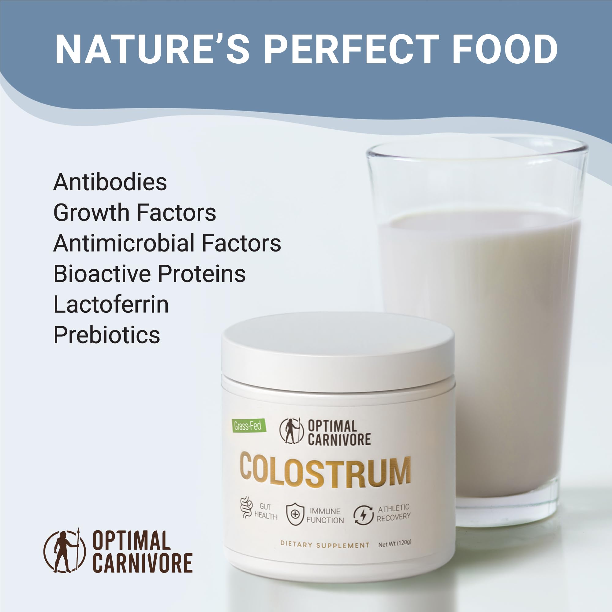 Optimal Carnivore: etiqueta con ingredientes y garantía grass-fed detallada