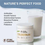 Optimal Carnivore: etiqueta con ingredientes y garantía grass-fed detallada