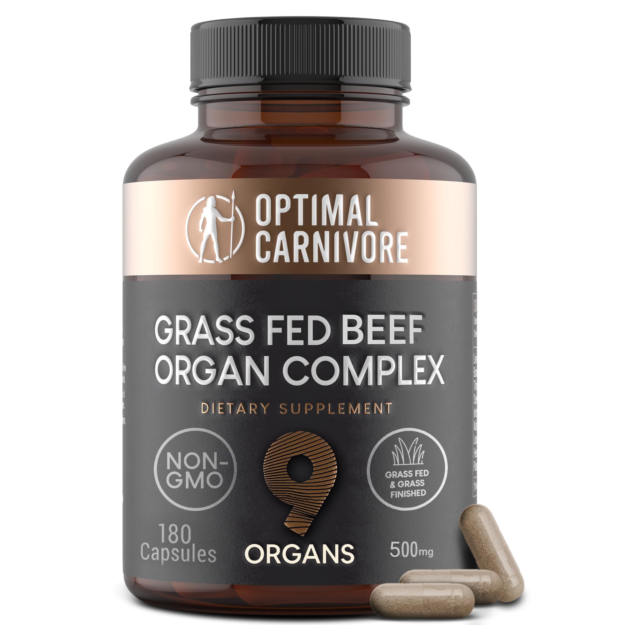 Optimal Carnivore frasco frontal mostrando el envase y beneficio de conveniencia
