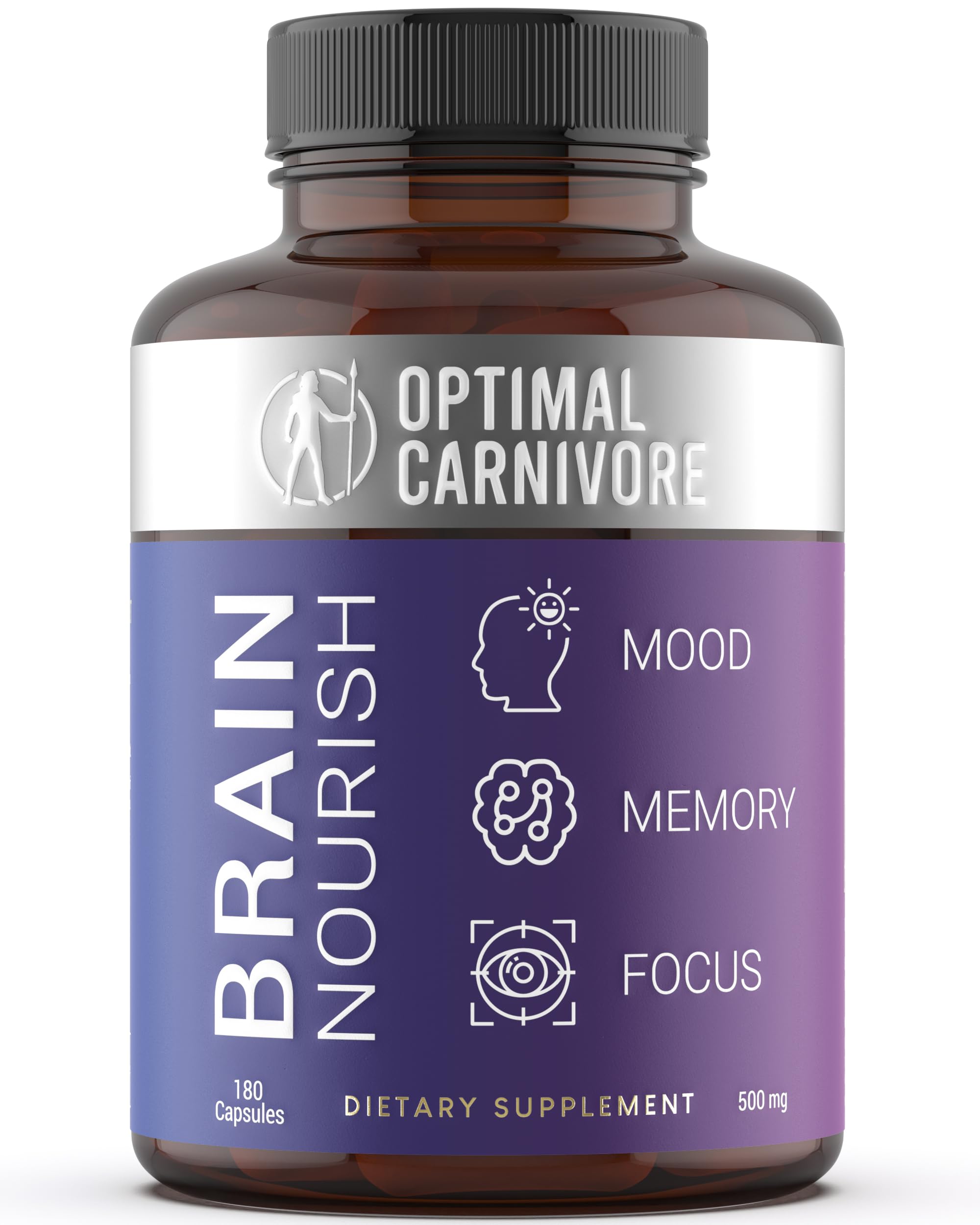 Optimal Carnivore envase frontal mostrando cápsulas y beneficios visibles