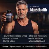 Optimal Carnivore polvo reconstituido en vaso para ver textura y mezcla nutritiva