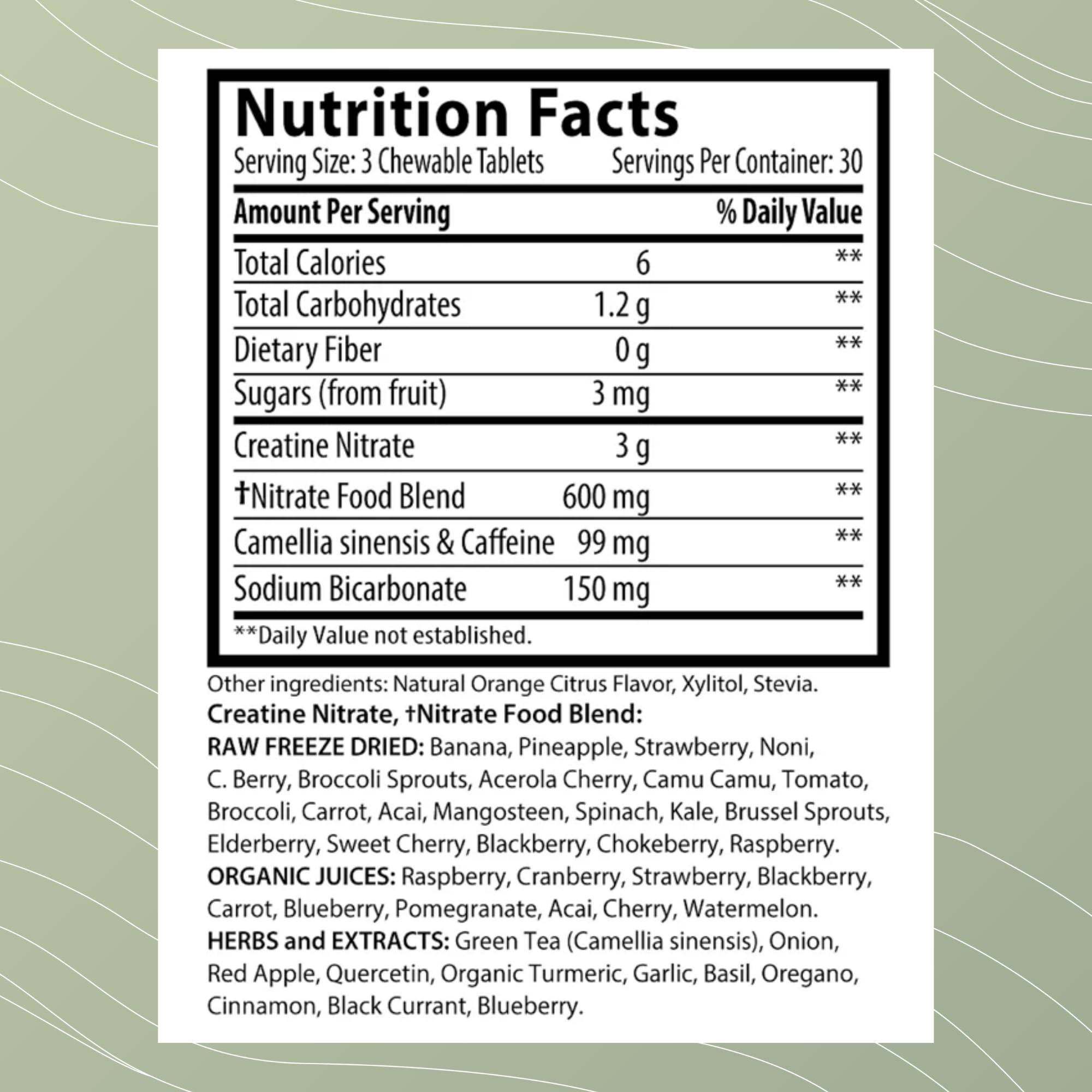 Optimal Health Systems tabletas masticables en mano para consumo fácil