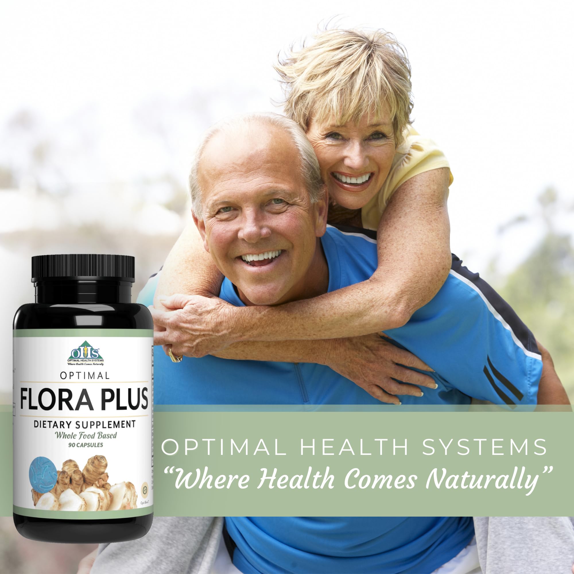 Optimal Health Systems etiqueta nutricional destacando cepas patentadas y limpieza