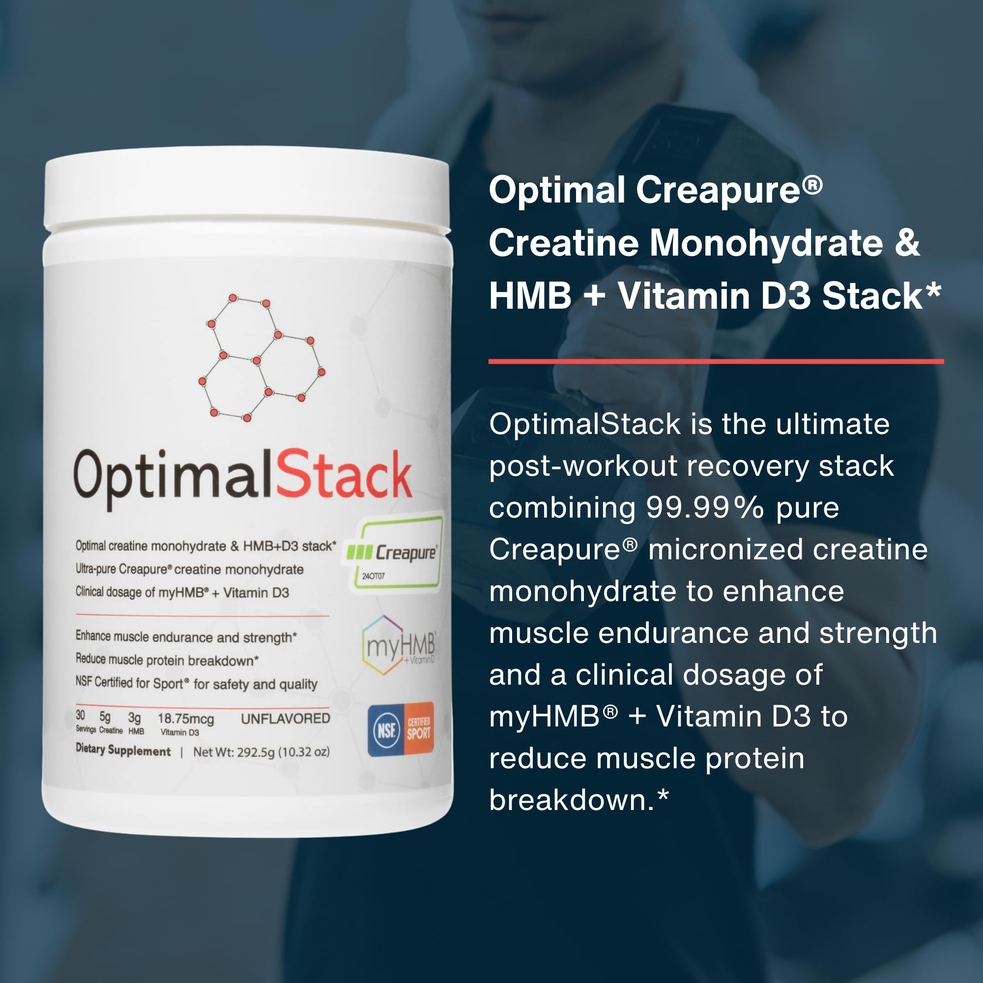 OptimalAmino polvo disuelto en vaso, fácil de tomar tras entrenar
