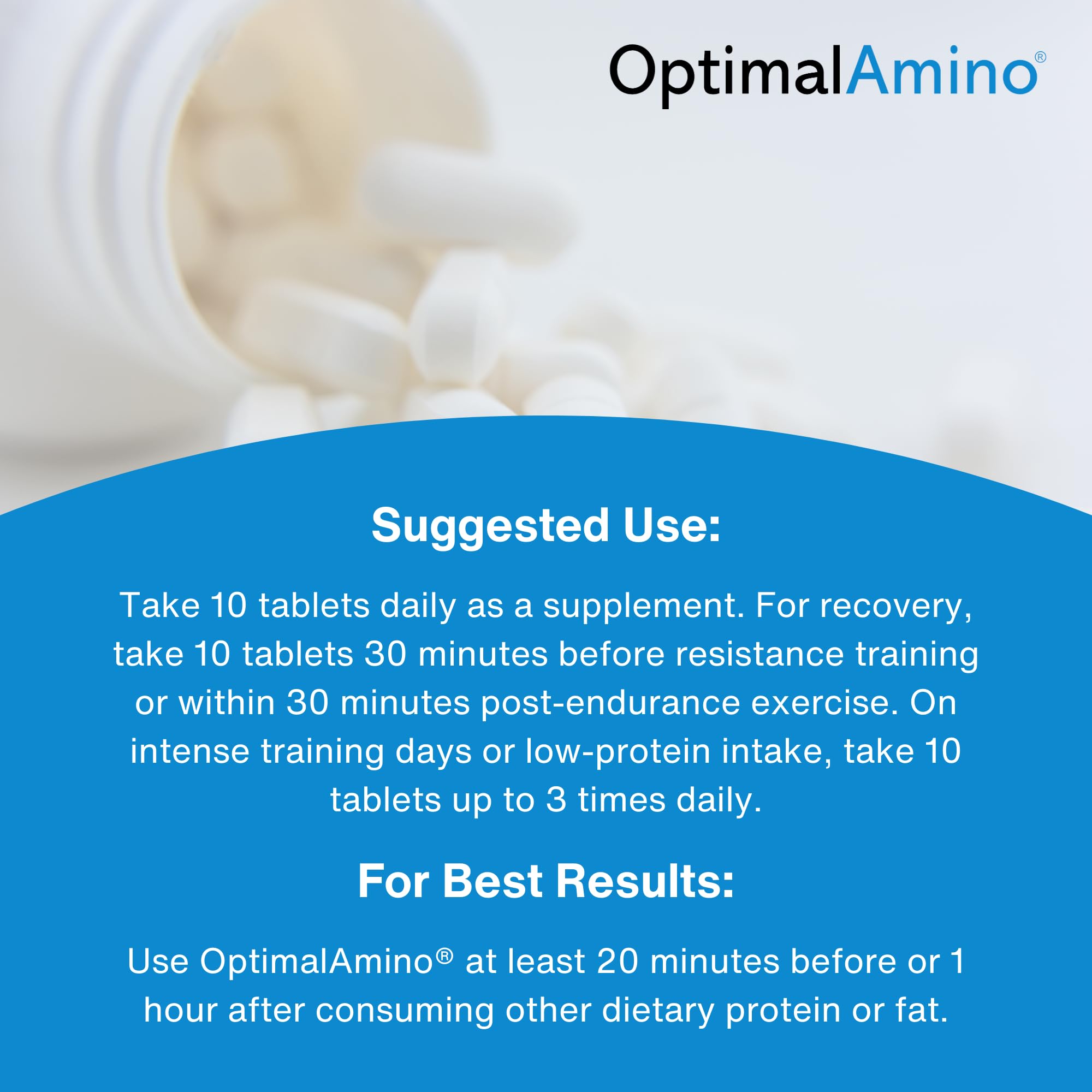 OptimalAmino uso en gimnasio antes del entrenamiento para recuperación