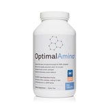 OptimalAmino empaque frontal mostrando el producto y beneficios claros