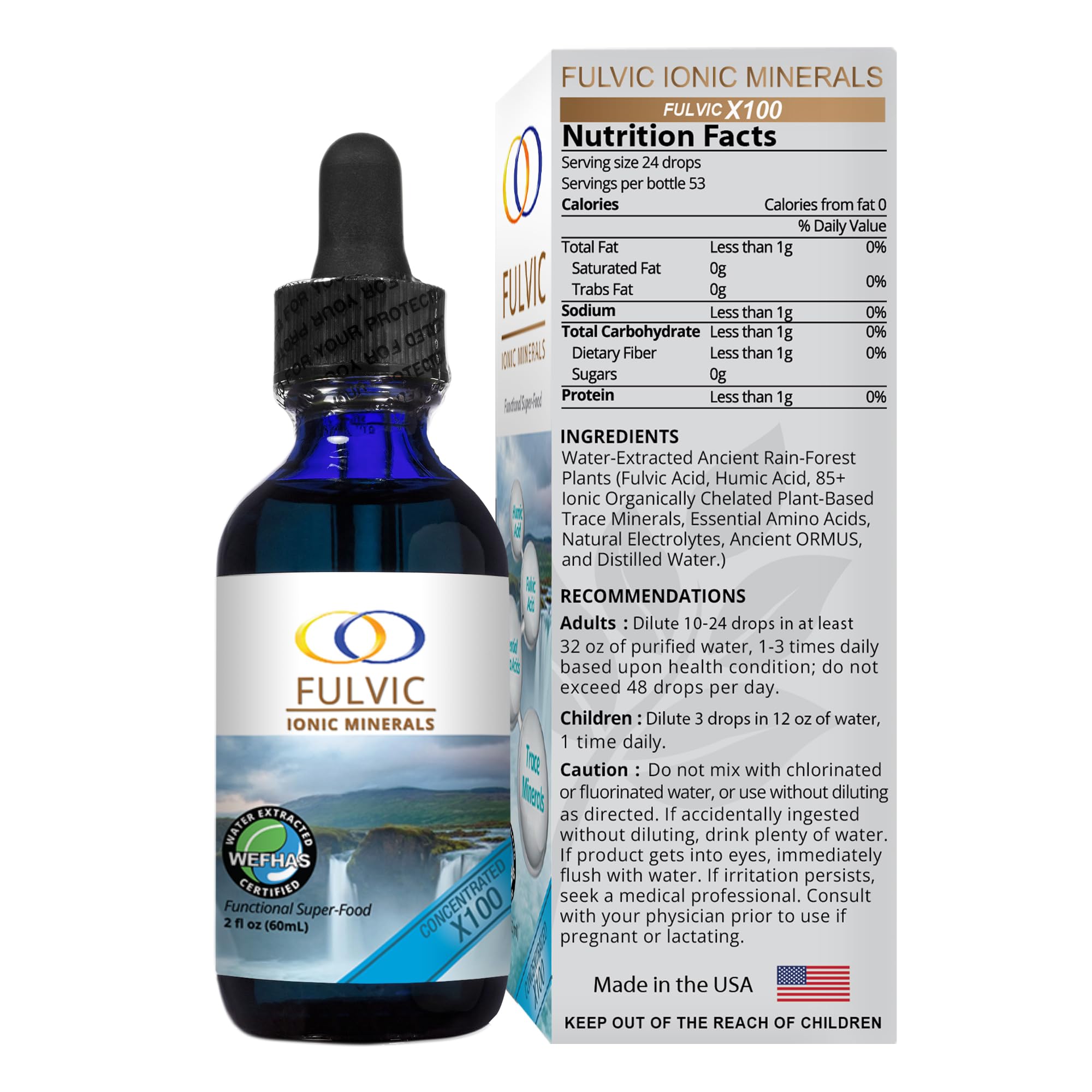 Optimally Organic etiqueta clara con ingredientes y concentración X100 para decisiones informadas