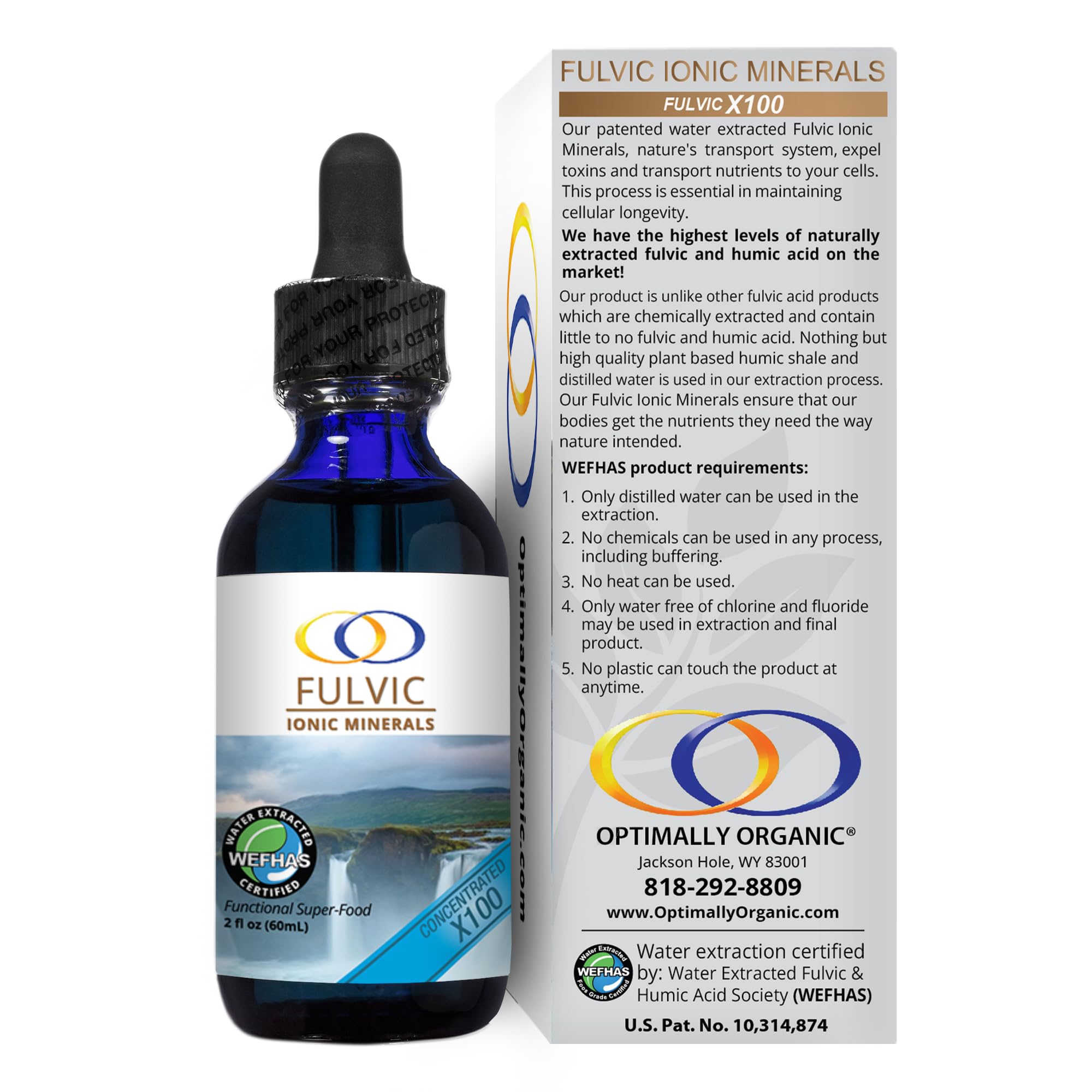Optimally Organic gota en la palma destacando textura líquida y absorción fácil