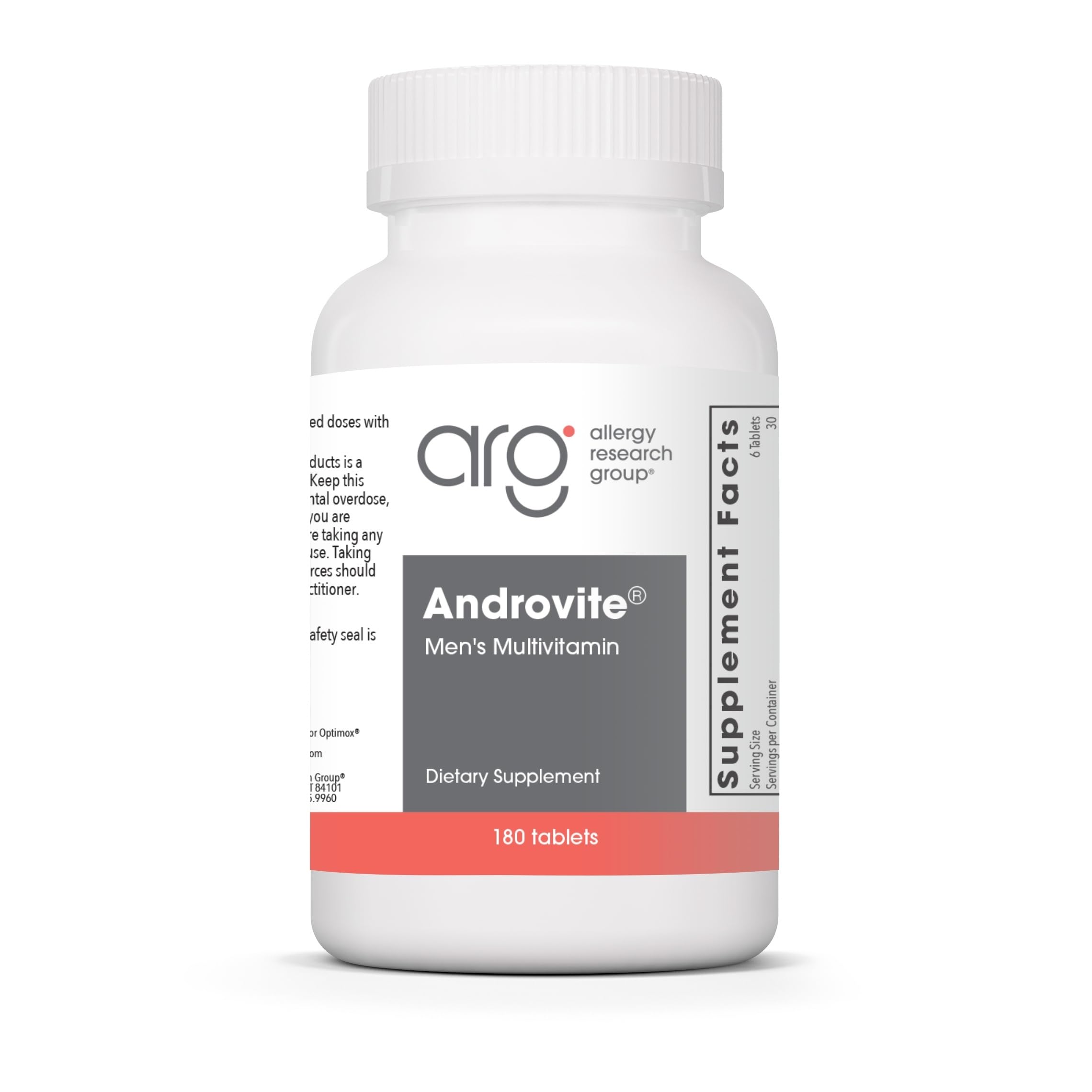 Optimox Androvite frasco frontal mostrando diseño y cantidad, beneficio: claridad del producto