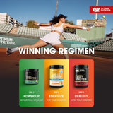 Optimum Nutrition producto en ambiente activo lifestyle para motivar la rutina