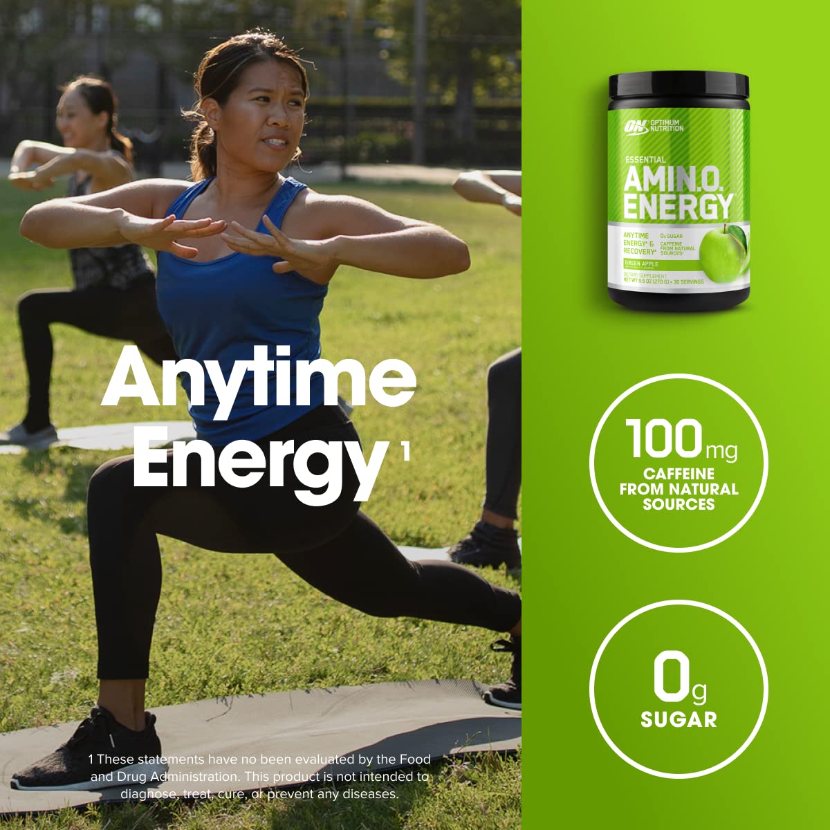 Optimum Nutrition bebida preparada en vaso listo para consumir antes de entrenar