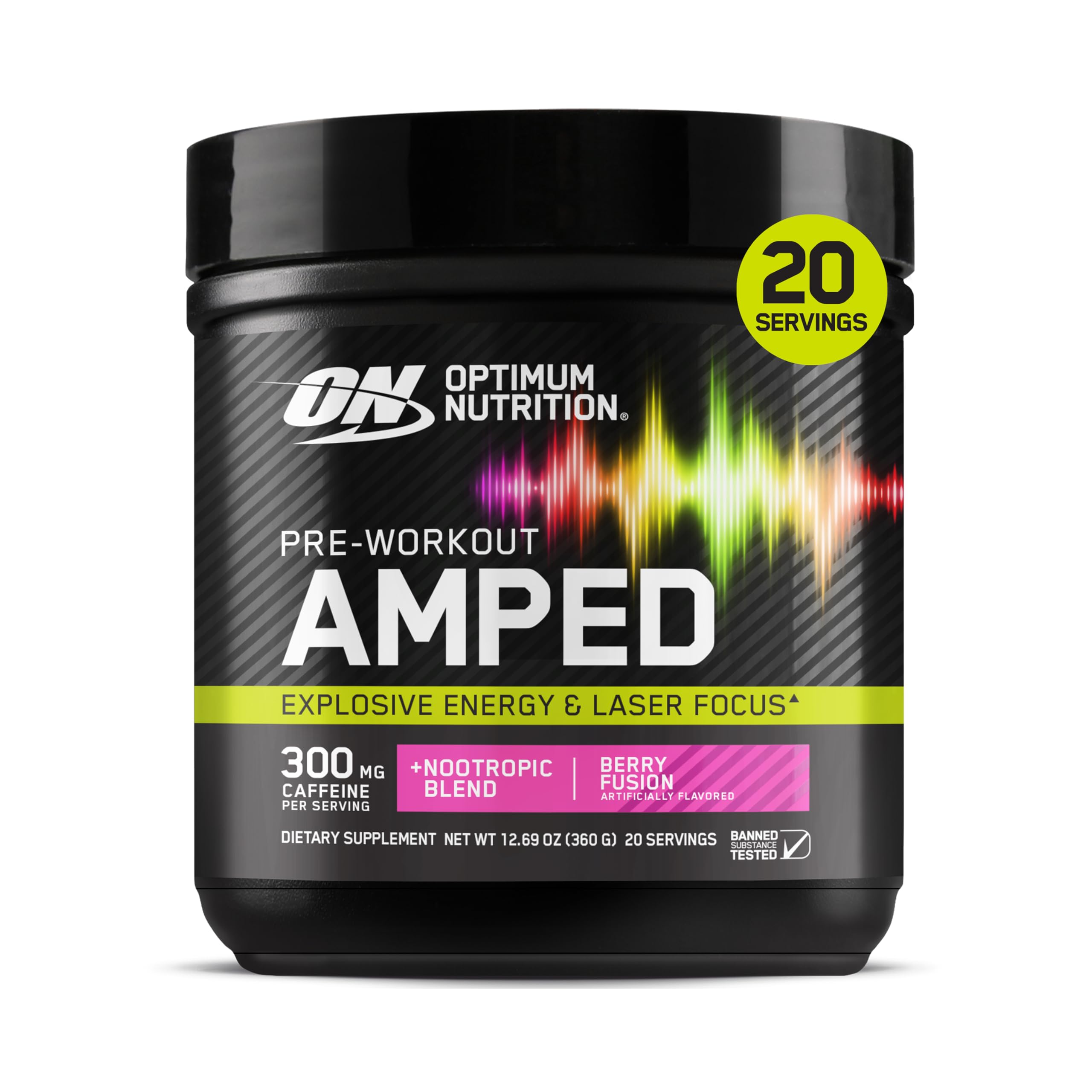 Optimum Nutrition envase frontal mostrando diseño y fuerza del producto