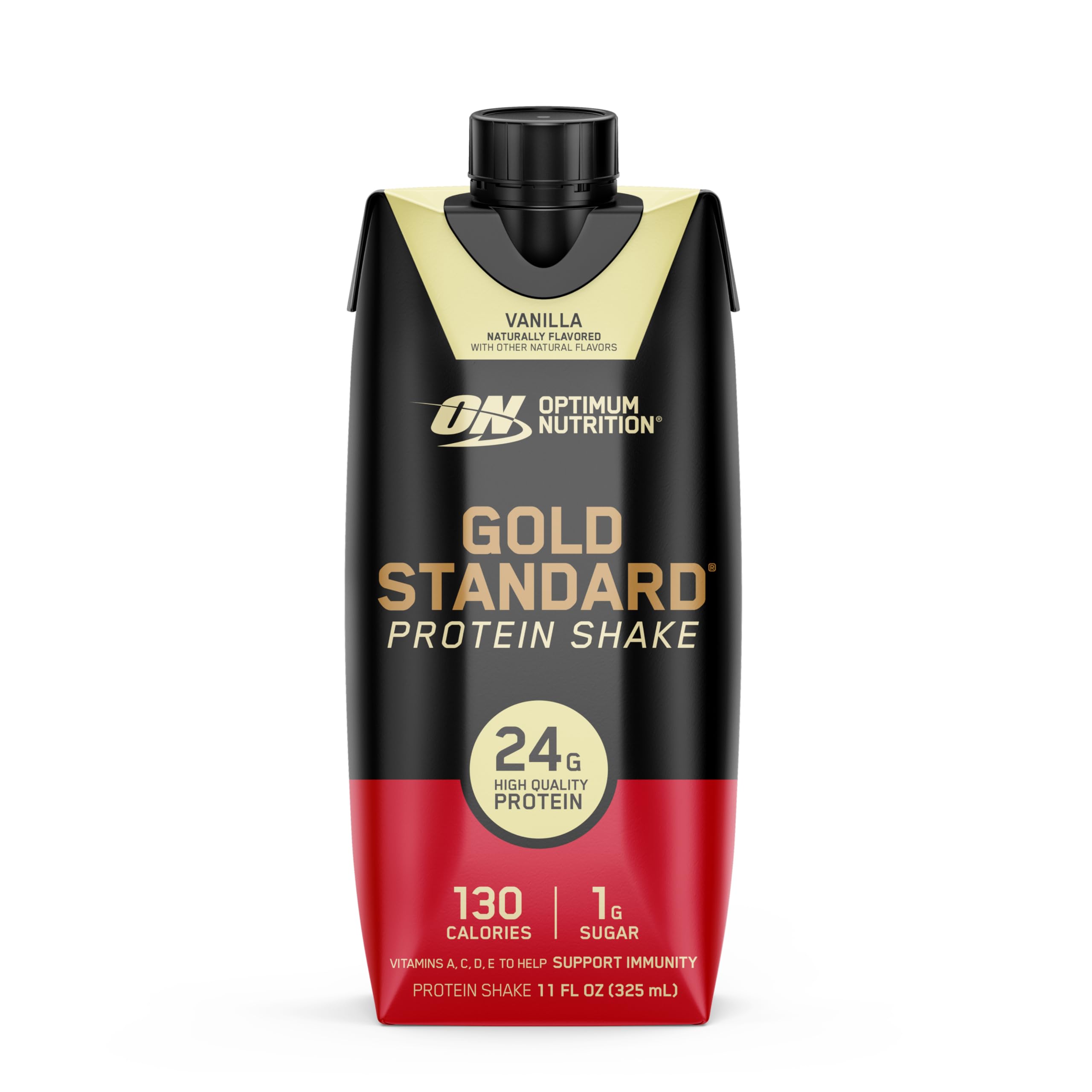Optimum Nutrition batido en mano durante viaje, conveniencia para llevar