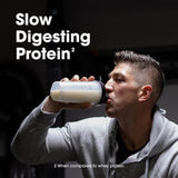 Comparación de tamaño del envase Optimum Nutrition para evaluar porciones y duración