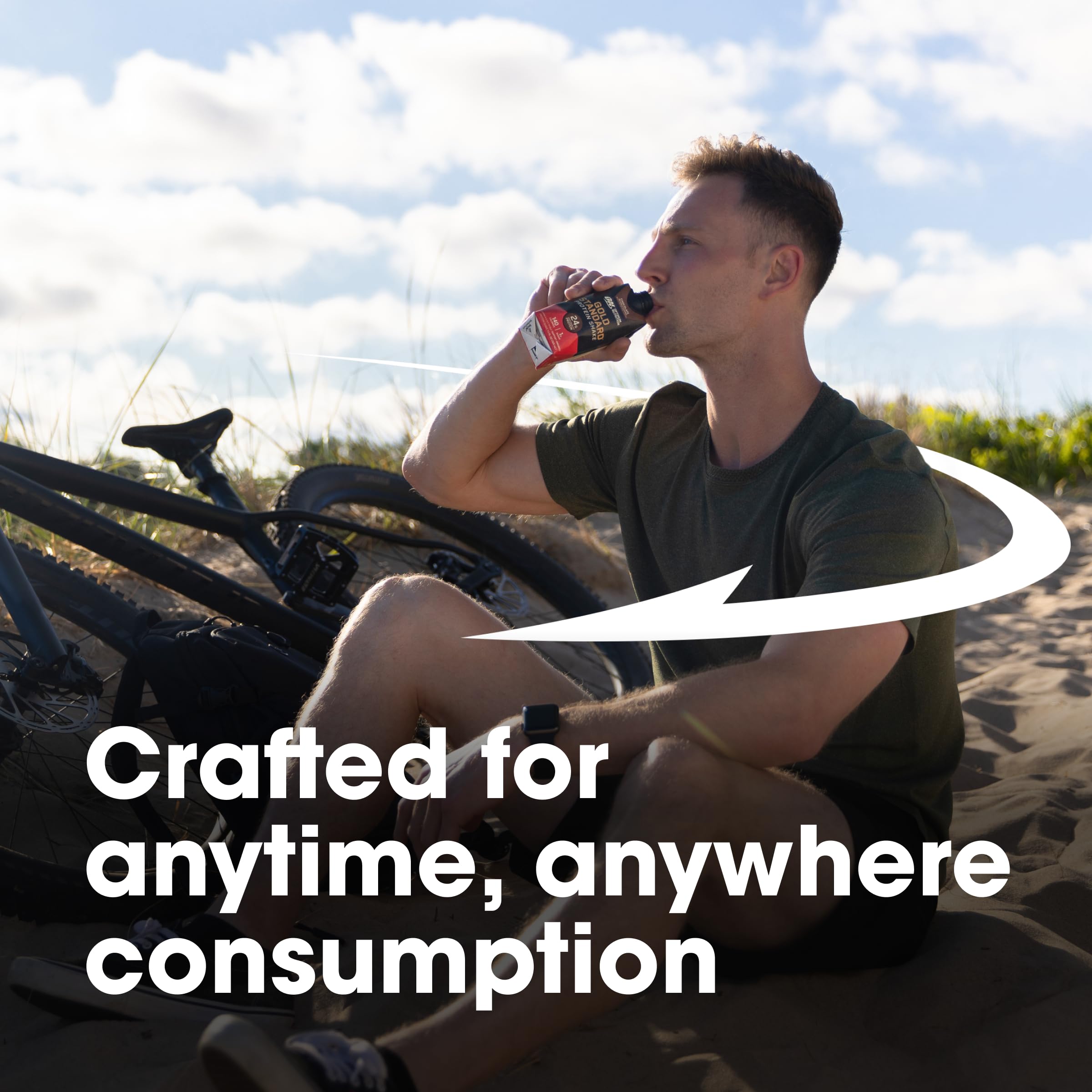 Optimum Nutrition comparación de tamaño para visualizar volumen real