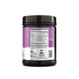 Optimum Nutrition envase junto a una manzana para comparar tamaño y porción