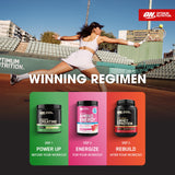 Escena de gimnasio con Optimum Nutrition creatina en rutina diaria