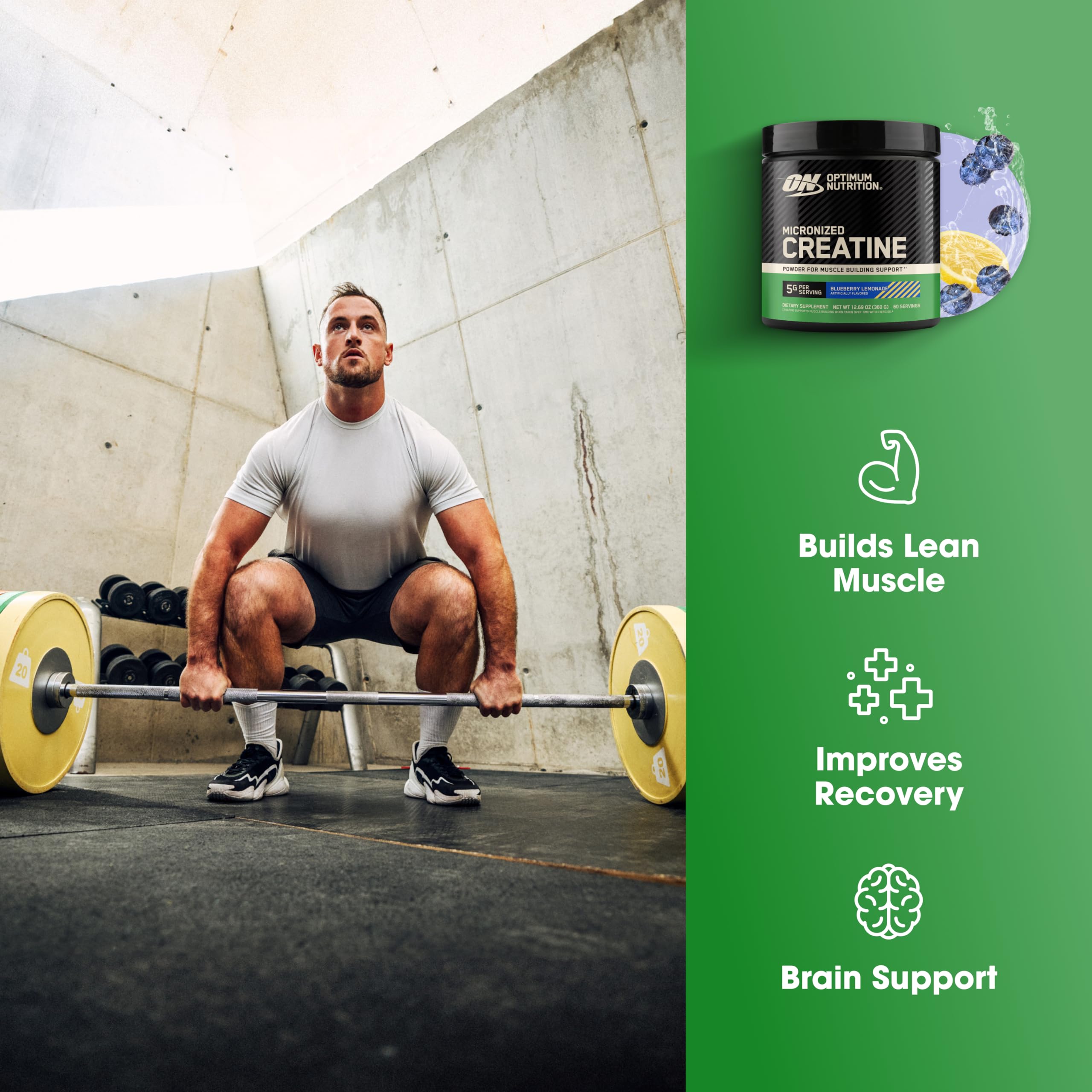 Optimum Nutrition cucharilla con 5 g de creatina lista para tomar