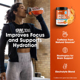 Optimum Nutrition cucharada con polvo midiendo la porción exacta y conveniencia