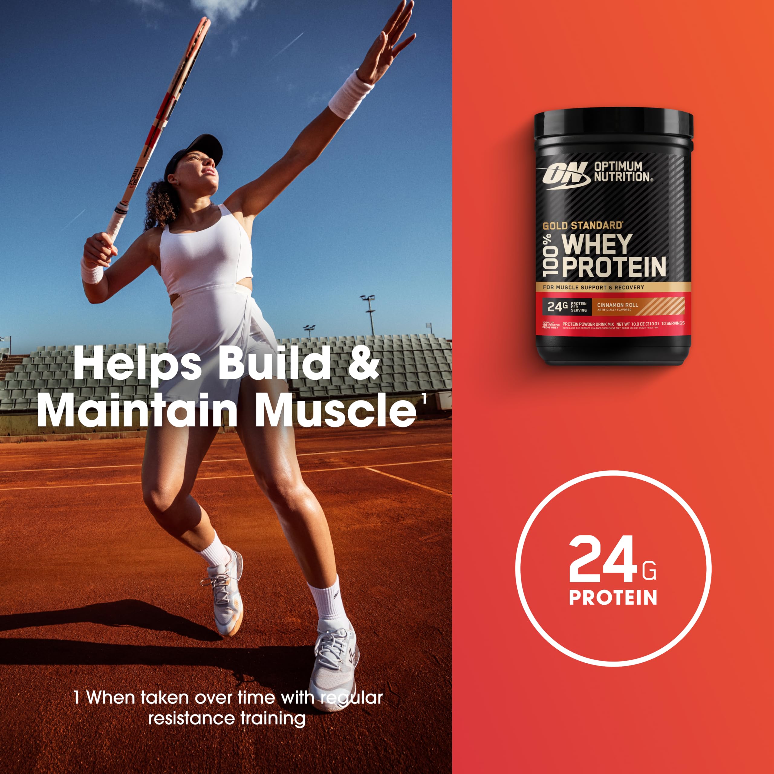 Optimum Nutrition cucharada medidora con polvo lista para servir