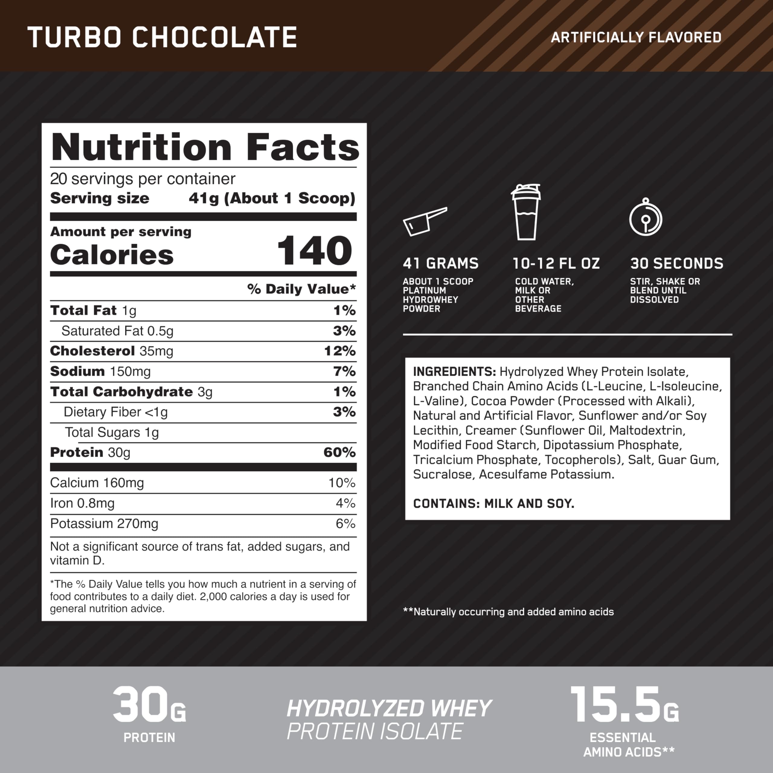 Optimum Nutrition cucharada con porción precisa y absorción eficiente