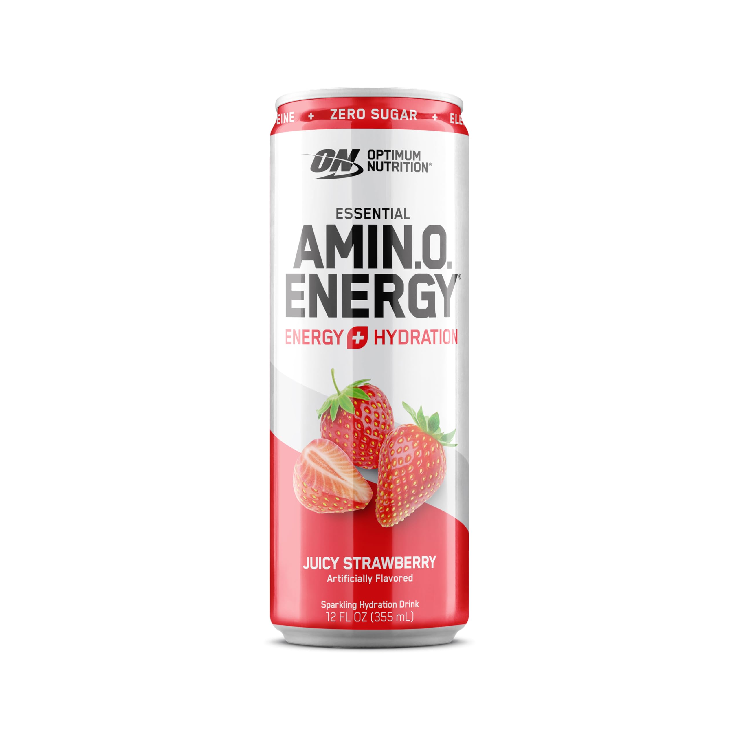 Optimum Nutrition lata en mano para comparar tamaño y portabilidad