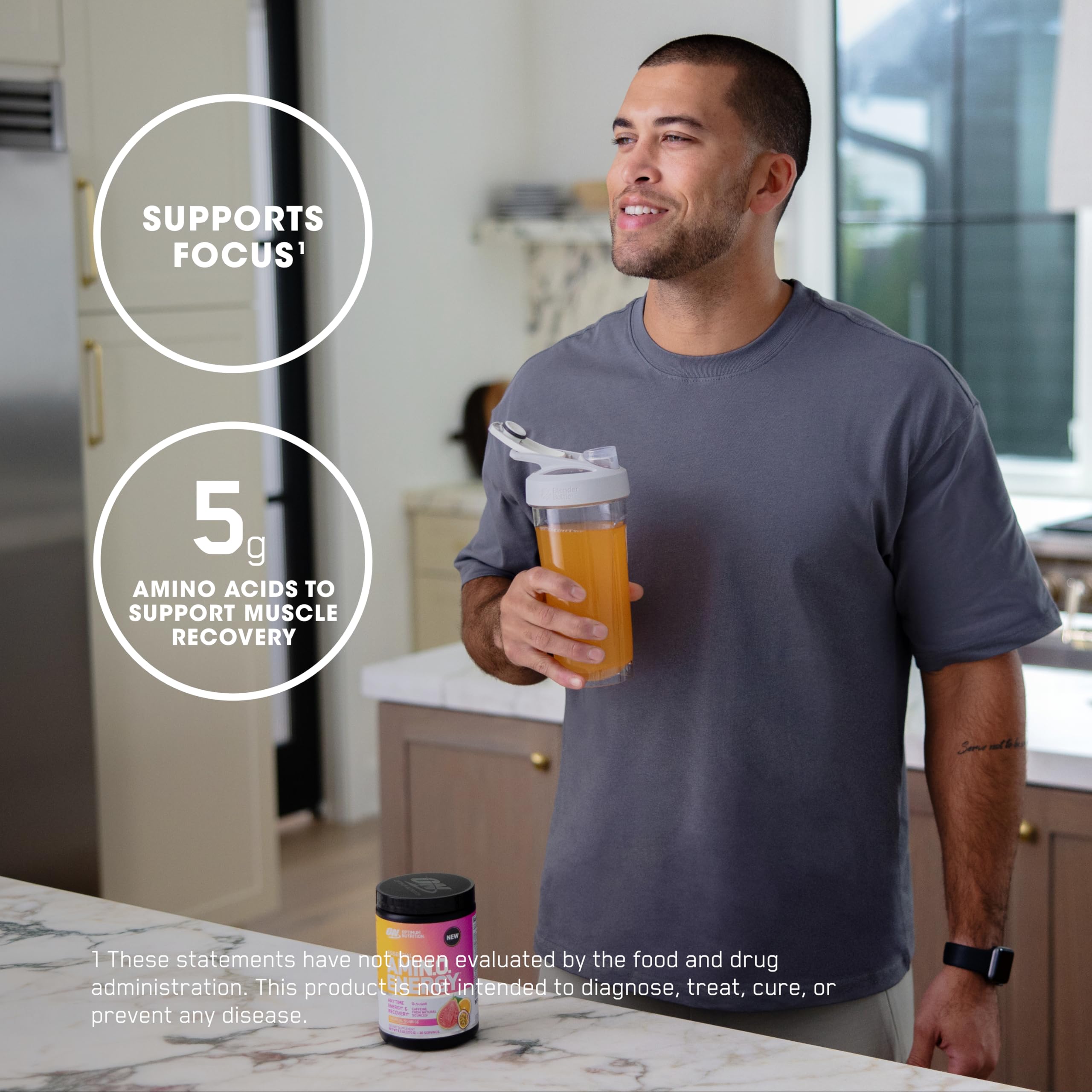 Optimum Nutrition batido en uso en gimnasio aporta energía y apoyo a la recuperación