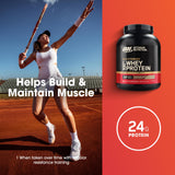 Optimum Nutrition etiqueta cercana con información de ingredientes