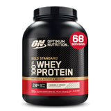Optimum Nutrition envase frontal mostrando sabor Cookies & Cream y tamaño 5 lb para ahorro