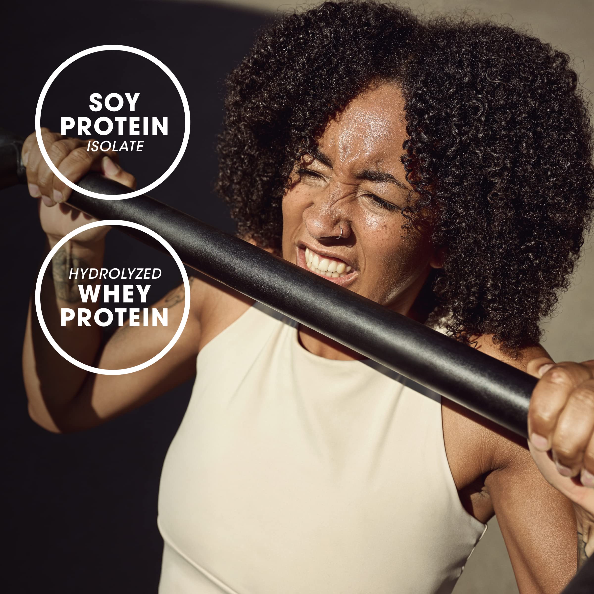 Optimum Nutrition envase lateral con instrucciones y advertencias visibles