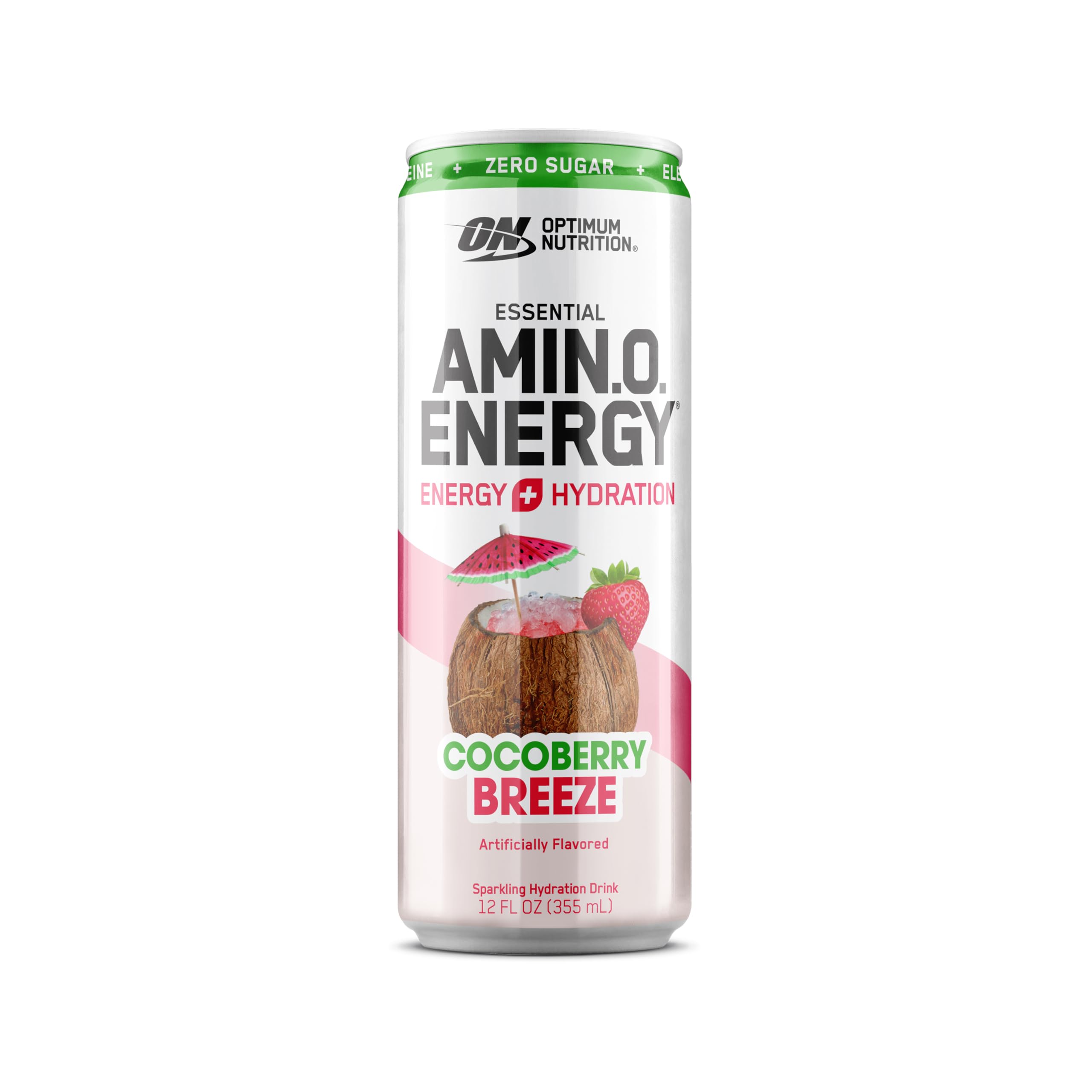 Optimum Nutrition lata en mano para comparar tamaño y portabilidad
