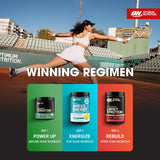 Optimum Nutrition botella deportiva en ambiente de entrenamiento activo