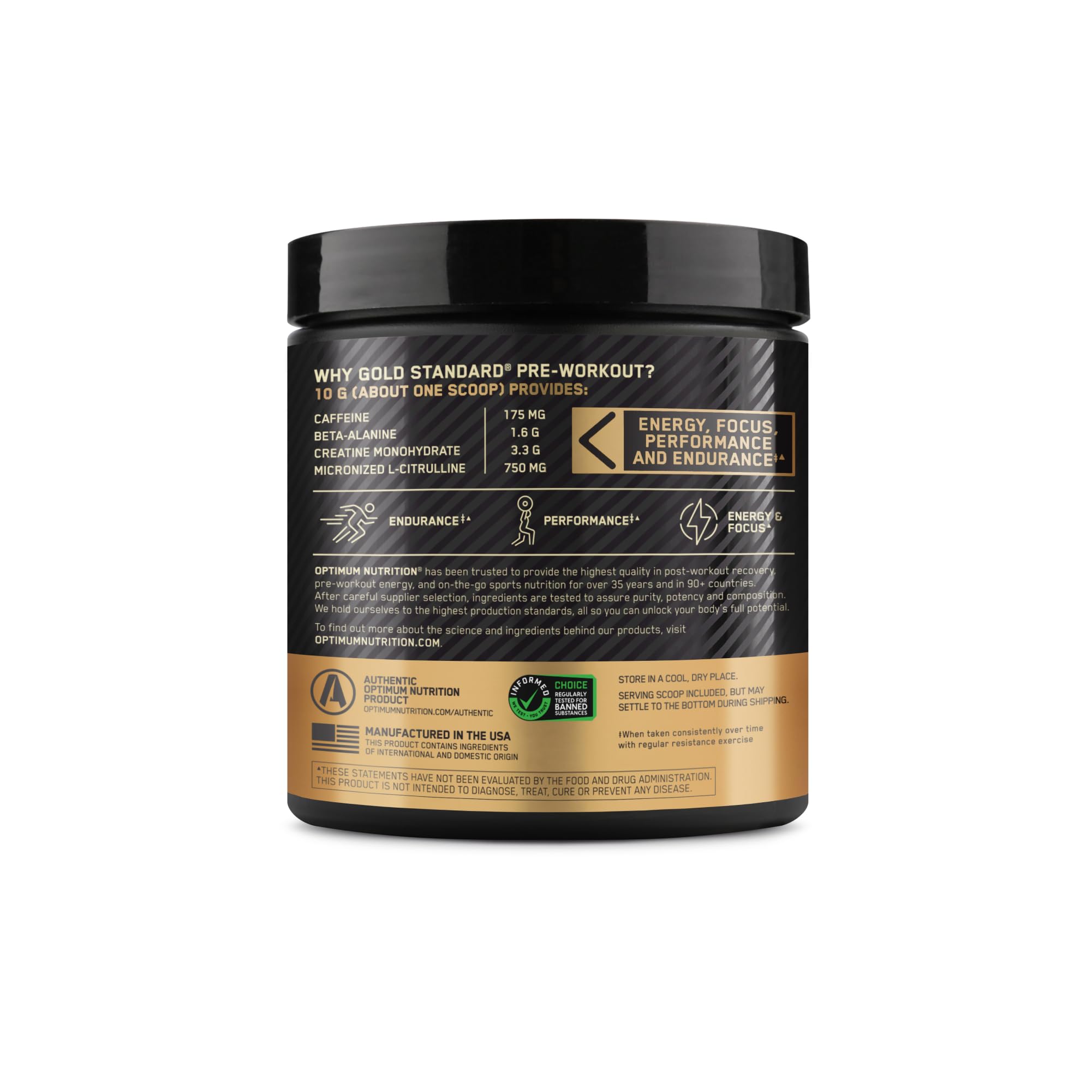Optimum Nutrition estilo de vida activo mostrando preparación y transporte