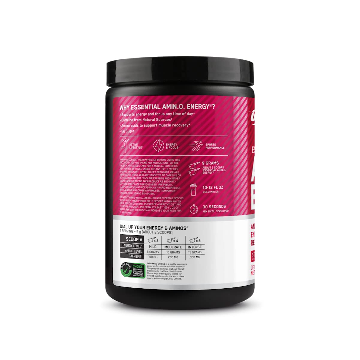 Taza de desayuno con Optimum Nutrition mostrando soporte energético durante el día