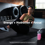 Optimum Nutrition bebida junto a equipo de entrenamiento para recuperación